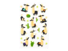 Maildor - 1 feuille gommettes lamas