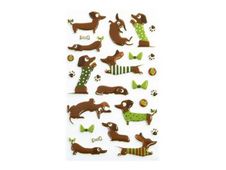 Maildor - 1 feuille gommettes teckels