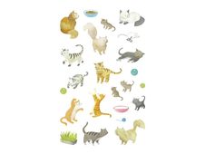 Maildor - 4 feuilles gommettes chats