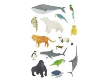 Maildor - 4 feuilles gommettes animaux en voie de disparition