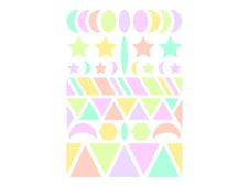 Maildor - 6 feuilles gommettes géométriques - pastel