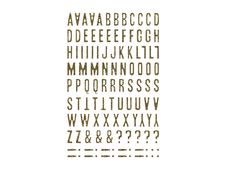 Maildor - 2 feuilles gommettes alphanumériques - or