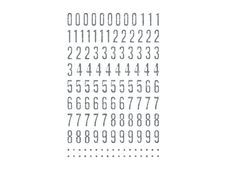 Maildor - 2 feuilles gommettes alphanumériques - argent