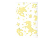 Maildor - 2 feuilles gommettes phosphorescentes licorne
