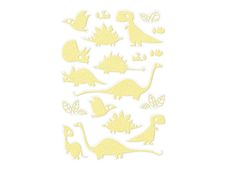 Maildor - 2 feuilles gommettes phosphorescentes dinosaures