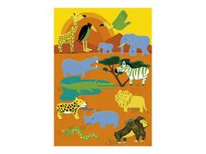 Maildor - 2 feuilles gommettes savane