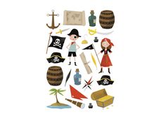 Maildor - 6 feuilles gommettes pirates