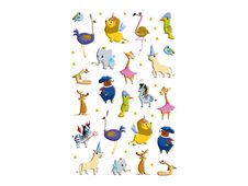 Maildor - 1 feuille gommettes zoo party