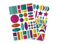 Maildor - 6 feuilles gommettes géométriques - métal