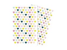 Maildor - 4 feuilles gommettes cœurs - métal