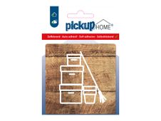 Pickup Home 3D - Plaque Acrylique Placard à balai - 9 x 9 cm - bois