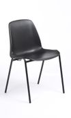 Chaise CHARLOTTE - pieds noirs avec accroches - noir