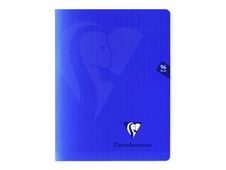 Clairefontaine Mimesys - Cahier polypro 17 x 22 cm - 96 pages - grands carreaux (Seyes) - bleu marine