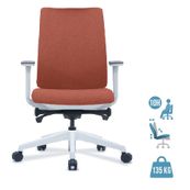 Fauteuil de bureau LEWIS - accoudoirs réglables - appui-tête en option - Rouge