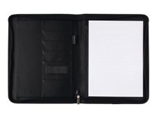 Oberthur Ontarion - Conférencier A4 zippé, à poignées retractables - noir