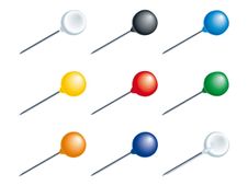 Exacompta - 50 Épingles sphériques  - couleurs assorties