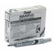 Pentel MAXIFLO - Pack de 12 marqueurs effaçables - pointe ogive - noir