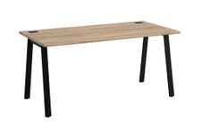 Bureau MAMBO - 160 cm - Pieds métal - Chêne Sonoma/noir