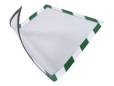 Exacompta - Cadre d'affichage magnétique de sécurité bicolore - A4 - vert/blanc