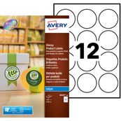 Avery - 120 Étiquettes adhésives rondes blanches - diamètre 60 mm - réf J8105-10