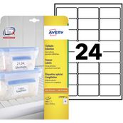 Avery - 25 Étiquettes de congélation blanches - 63,5 x 33,9 mm