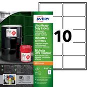 Avery - 500 Étiquettes ultra résistantes blanches - 57 x 99 mm - réf B7173-50