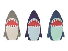 Oberthur Même pas peur - Pack de 3 gommes requin