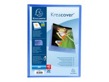 Exacompta KreaCover - Porte vues personnalisable - 40 vues - A4 - bleu