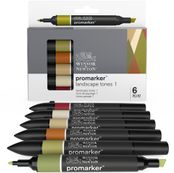 ProMarker - Pack de 6 marqueurs double pointe - tons de paysage 1