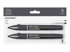 ProMarker - Pack de 2 marqueurs double pointe - noir