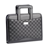 Cristo Damier - Conférencier A4 à poignées avec calculatrice - noir