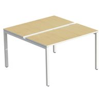 Bureau Bench 2 personnes EASYDESK - soit 2 plateaux L160xP80xH75 cm (L160 x P166) - Hêtre