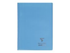 Clairefontaine Koverbook - Cahier à spirale polypro - A4 (21x29,7 cm) - 160 pages - grands carreaux (Seyes) - disponible dans différentes couleurs