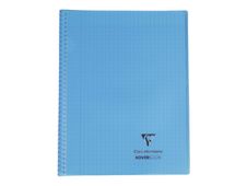 Clairefontaine Koverbook - Cahier polypro spiralé 24 x 32 cm - 160 pages - grands carreaux (Seyes) - disponible dans différentes couleurs
