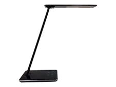 Unilux - Lampe de bureau pliable Linka - LED - USB + chargeur sans fil - noir
