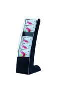 Présentoir fixe Courbo slim - 6 cases - noir