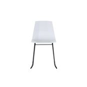 Lot de 2 chaises CUBE - Pieds trapèzes acier noir - assise blanche