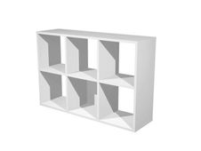 Bibliothèque modulaire MAXICOLOR - 6 cases - blanc 