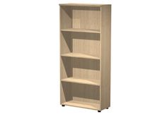 Bibliothèque haute Trend - L80xP35xH180 cm - 3 étagères - imitation chêne