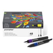 ProMarker - Pack de 48 marqueurs double pointe - assortis