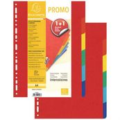 Exacompta - Lot de 2 intercalaires 6 positions - A4 - carte marbrée