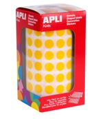 Apli Agipa - Rouleau de pastilles adhésives - jaune - diamètre 10,5 mm