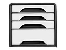 CEP Smoove - Module de classement 4 tiroirs - blanc/noir