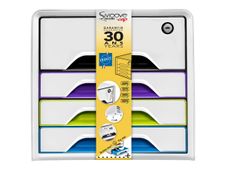 Smoove Secure by CEP - Module de classement 4 tiroirs - multicolore - fermable à clé