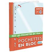 Oxford - 40 Pochettes perforées Quick'in - A4 - polypropylène 9/100e lisse Incolore