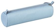 Clairefontaine - Trousse ronde - cuir teinté - bleu ciel
