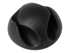 DURABLE CAVOLINE CLIP 1 - boite de 6 clips adhésif pour 2 câbles jusqu'à 5mm de diamètre - graphite