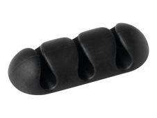 DURABLE CAVOLINE CLIP 1 - boite de 2 clips adhésif pour 3 câbles jusqu'à 5mm de diamètre - graphite