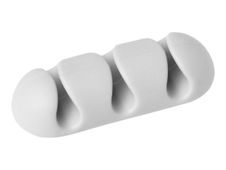 DURABLE CAVOLINE CLIP 1 - boite de 2 clips adhésif pour 3 câbles jusqu'à 5mm de diamètre - gris