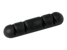 DURABLE CAVOLINE CLIP 1 - boite de 2 clips adhésif pour 4 câbles jusqu'à 5mm de diamètre - graphite